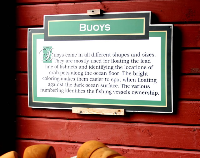 All about buoys ... at the Icy Strait Museum in Hoonah, Alaska