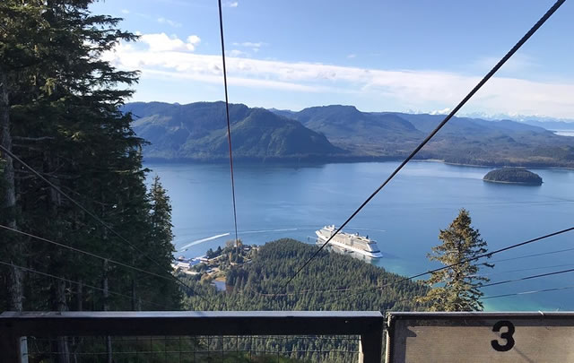View from the top of the ZipRider in Hoonah