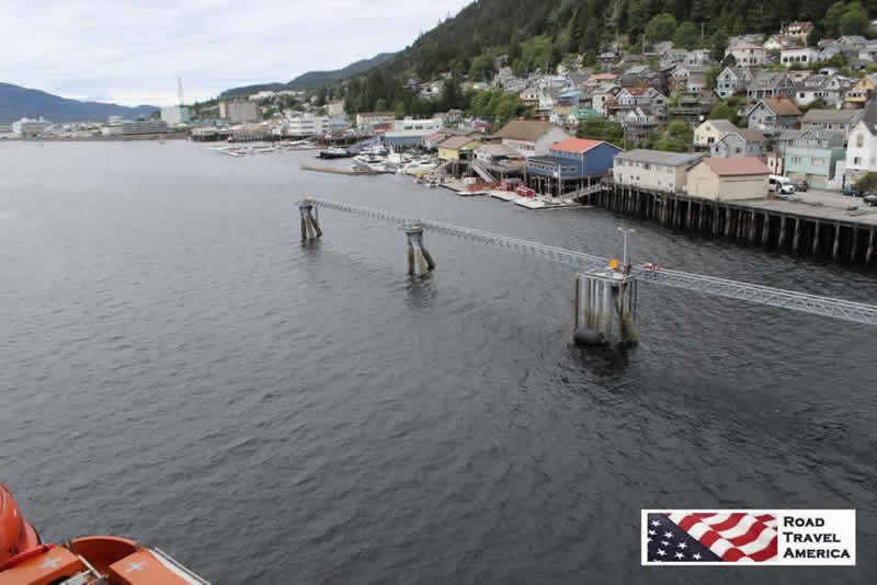 Port of Juneau seen from a docking cruise ship