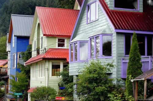 Homes near downtown Juneau