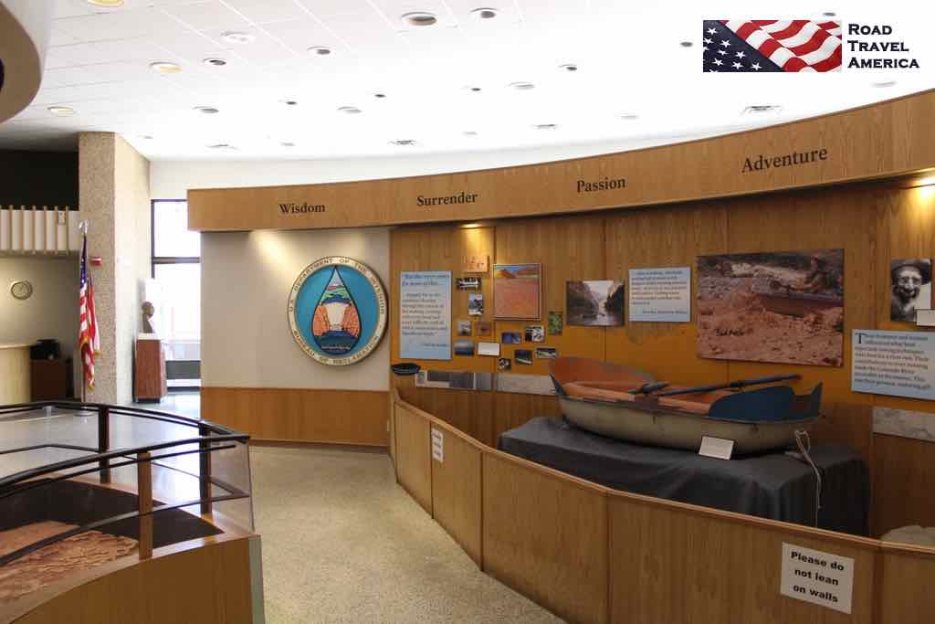 Some of the displays and kiosks inside the Carl Hayden Visitor Center