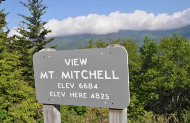 View Mt. Mitchell and its 6,684 foot elevation
