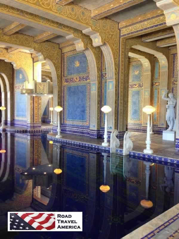 The ornate indoor pool at the main house at Hearst Castle