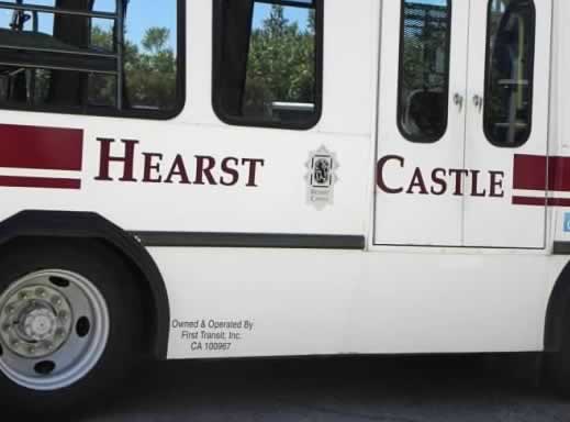 Once your tour tickets are purchased, visitors board a bus for the trip to the castle at the top of the hill