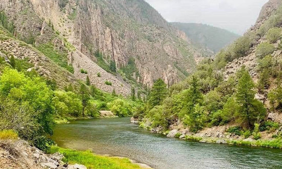 The Gunnison River ... at the bottom of the Black Canyon of the Gunnision in Colorado