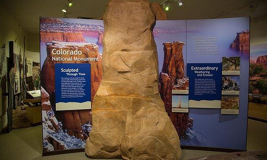 Exhibits inside the Visitor Center at the Colorado National Monument