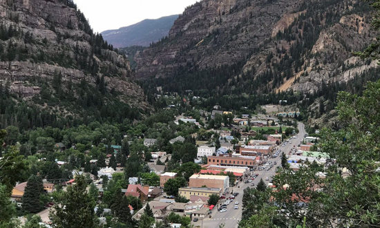 Aerial view of Ouray, Colorado