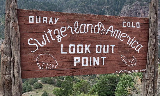 Look Out Point in Ouray, Colorado, the Switzerland of America 