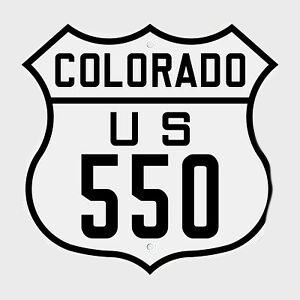 Sign for U.S. Highway 550 in Colorado