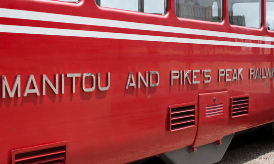 Classic red cars of the cog railway