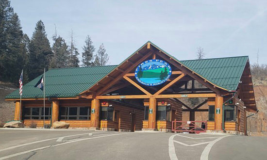 Entrance area to the Pikes Peak Highway in Colorado