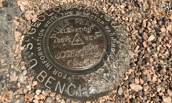 US Geologic Survey Pike's Peak Location Marker