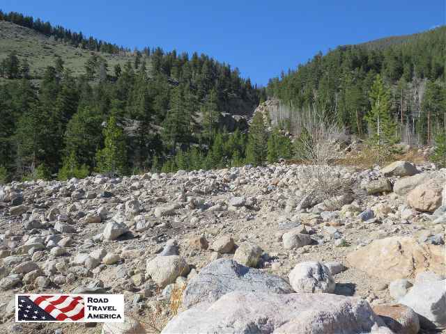 The Alluvial Fan in Rocky Mountain National Park ... site of the dam break and rock fall in 1982