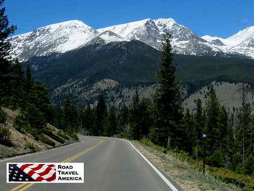 Snow, and blue skies, in Rocky Mountain National Park