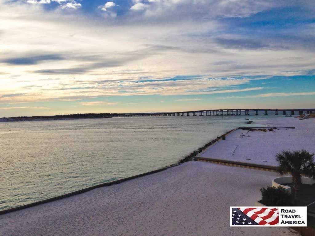 View of the bridge at Destin from East Pass Towers condominiums