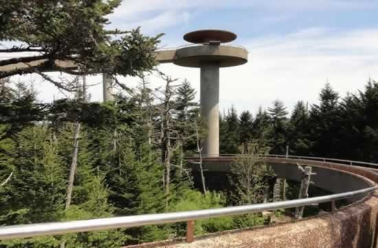 Clingmans Dome tower ... A must-see for visitors to Great Smoky Mountains National Park