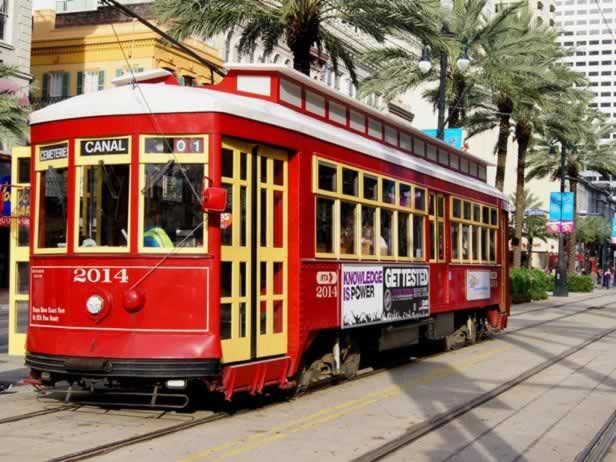 The famous New Orleans streetcars