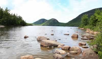 Jordan Pond in Acadia National Park in Maine