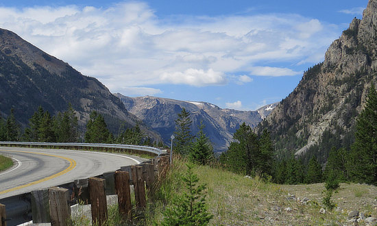 Switchback on the Beartooth Scenic Highway