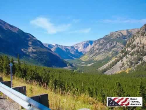 Montana's Beartooth Highway, overlooking a scenic valley