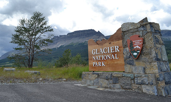 Entrance to Glacier National Park and the Going to the Sun Road