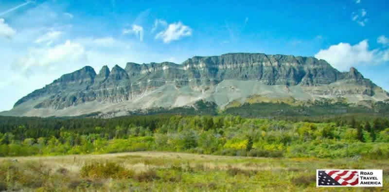 Mountain scene near St. Mary in Glacier National Park