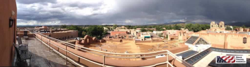 Panorama view of downtown Santa Fe, New Mexico