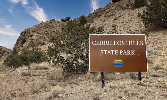 Cerrillos Hills State Park sign