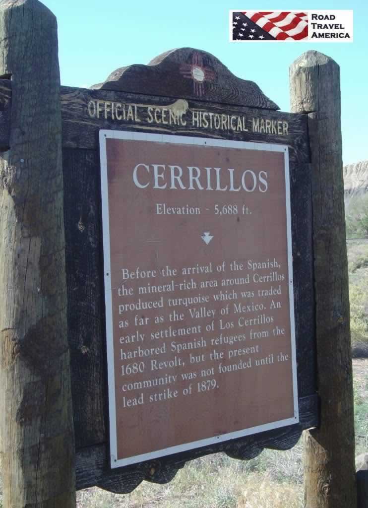 Scenic Historical Marker at Los Cerrillos, New Mexico ... Elevation 5,688 feet