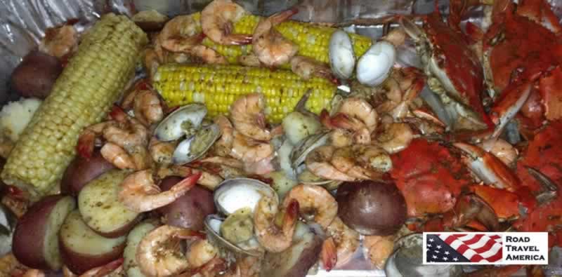 Steamed crabs, shrimp, clams and more delivered to our door from Captain Puddle Ducks' Seafood Steamer Pots