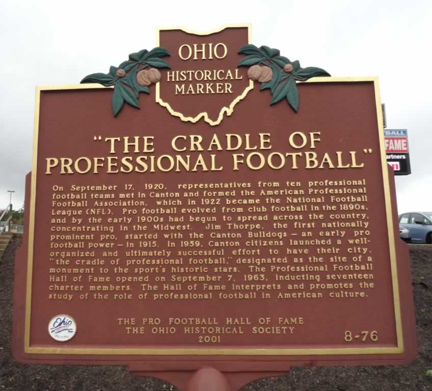Ohio Historical Marker: The Cradle of Professional Football