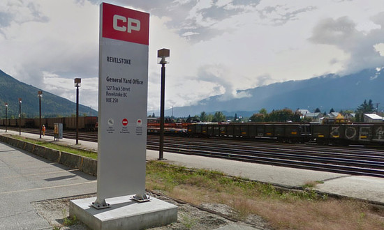 CPKC Railroad Revelstoke Yard