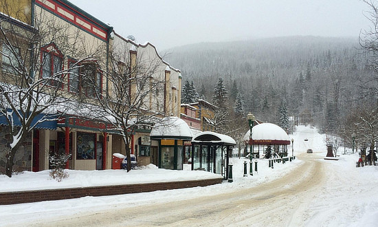 Downtown Revelstoke in the Winter