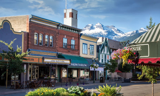 Downtown Revelstoke in the Summer
