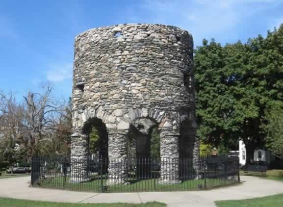 The historic Touro Tower in Newport