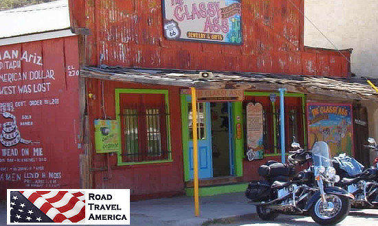 Motorcycles at the Classy Ass, Oatman, Arizona, on Route 66