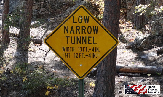 Narrow, one-way tunnels ... fun driving experiences at Custer State Park