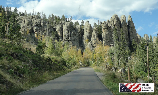 Incredible views while driving through Custer State Park in South Dakota