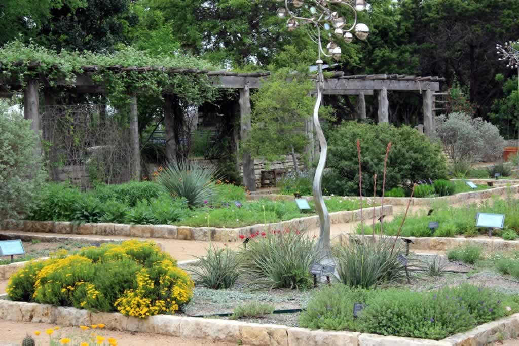 The Central Gardens at the Lady Bird Johnson Wildflower Center in Austin, Texas