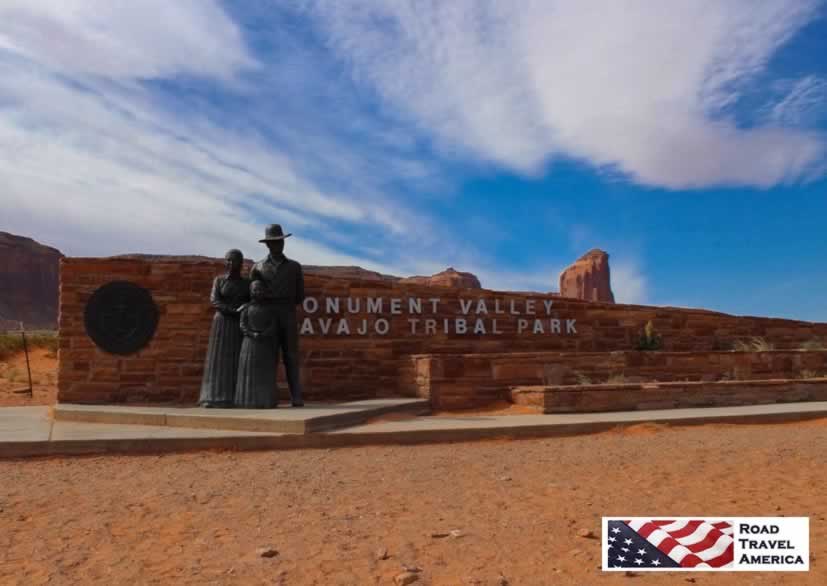 Entrance sign at the Monument Valley Navajo Tribal Park