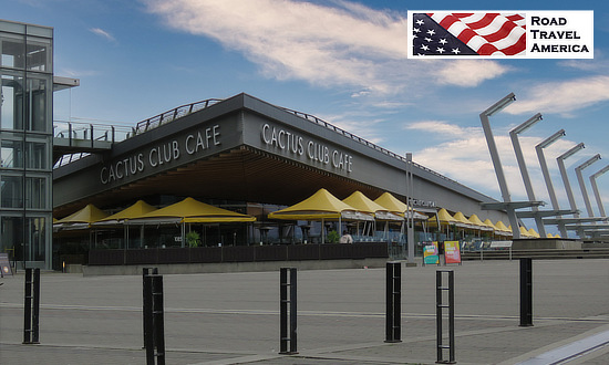 The Cactus Club Cafe on the waterfront in downtown Vancouver, British Columbia near Canada Place