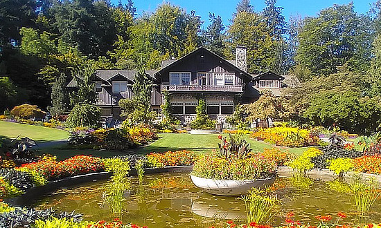 Garden scene at Stanley Park in Vancouver