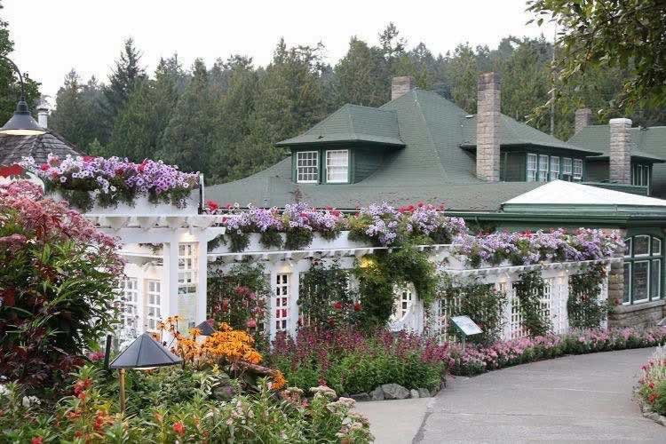 Scene at The Piazza at The Butchart Gardens in Victoria