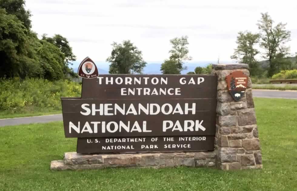 The Thornton Gap Entrance to Shenandoah National Park