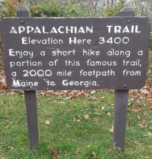 The Appalachian Trail, the 2,000 mile footpath from Maine to Georgia