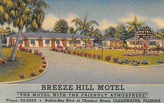 Breeze Hill Motel on Gulf-to-Bay Boulevard in Clearwater, Florida