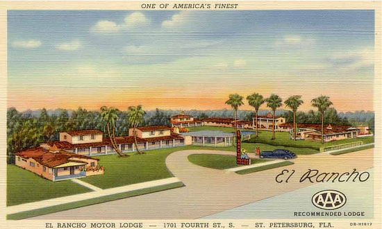 El Rancho Motor Lodge, 1701 Fourth Street in St. Petersburg, Florida