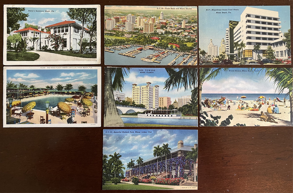 Miami, Florida vintage picture postcards for sale