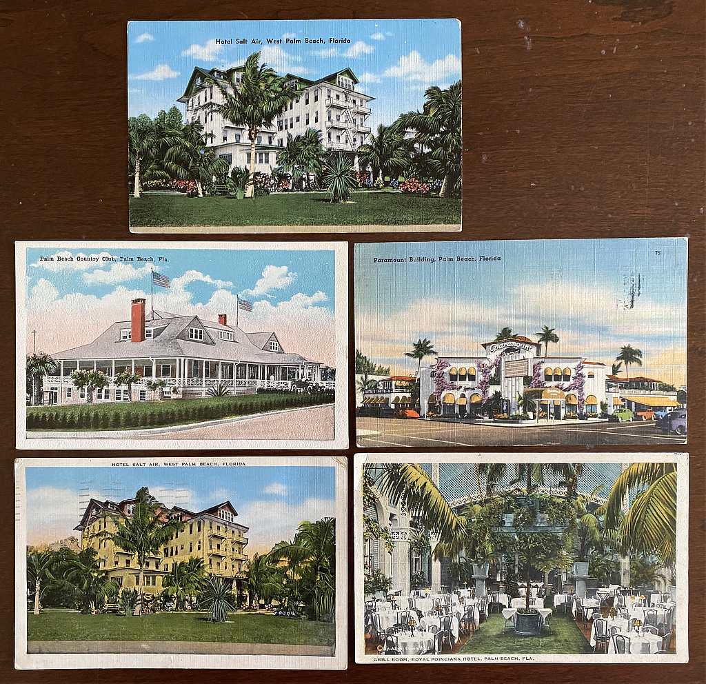 Palm Beach, Florida vintage picture postcards for sale